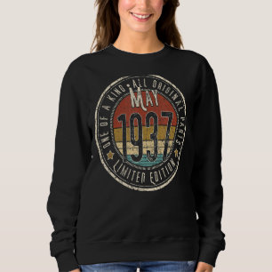 Sweatshirt 85 Ans Mai 1937 Né En 1937 85e Anniversaire