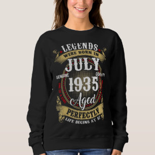 Sweatshirt 87e Anniversaire Légendes Né En Juillet 1935 87 An