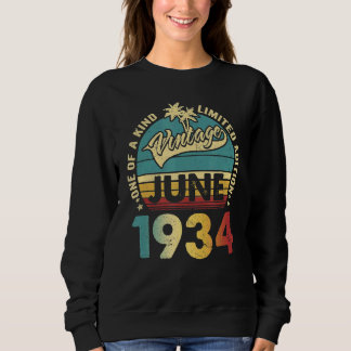 Sweatshirt 88 ans Vintage juin 1934 88e jour du B