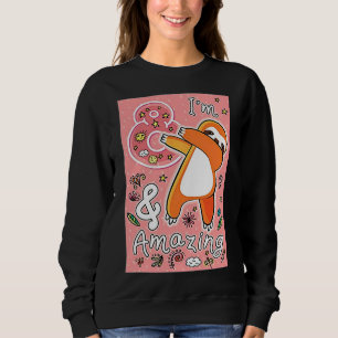 Sweatshirt 8 Ans Sloth Dabbing 8e Anniversaire Sloth Party