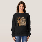 Sweatshirt 8 ball pool billiard Quote for a Pool player  1 (Devant entier)