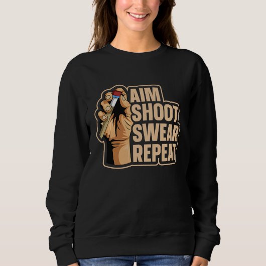 Sweatshirt 8 ball pool billiard Quote for a Pool player  1 (Devant)
