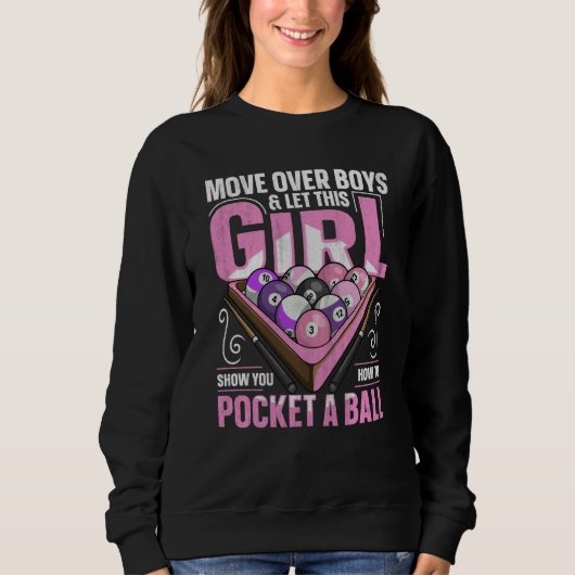 Sweatshirt 8 ball pool billiard Quote for a Pool Player Girl (Devant)
