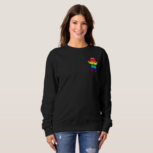 Sweatshirt 8 bandes LGBT Pride Drapeau arc-en-ciel Cookie de (Devant entier)