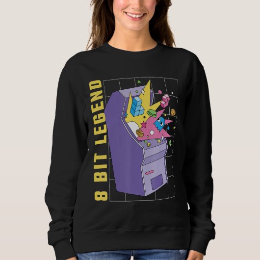 Sweatshirt 8 Bit Legend Jeu Arcade Machine Bit Concsole Vi (Devant)
