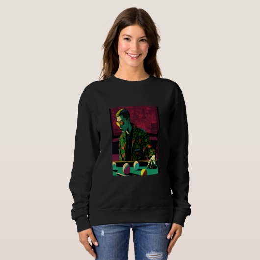 Sweatshirt 8 Pool Billiard Fans Retro Pop Style Billiards  3 (Devant entier)