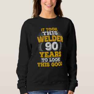 Sweatshirt 90 ans 90e anniversaire pour un soudeur