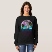 Sweatshirt 90s 80s Retro Brachiosaurus Vaporwave Esthétique (Devant entier)