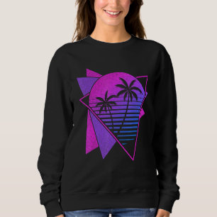 Sweatshirt 90s esthétique Rétro 80s Art Tropical Sunset Palms