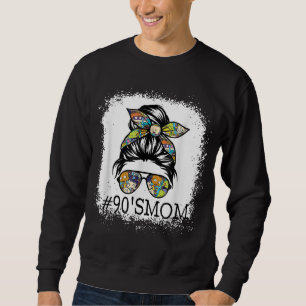 Sweatshirt 90's Maman dégoûtée Messy Bun Maman Vie Fête des m