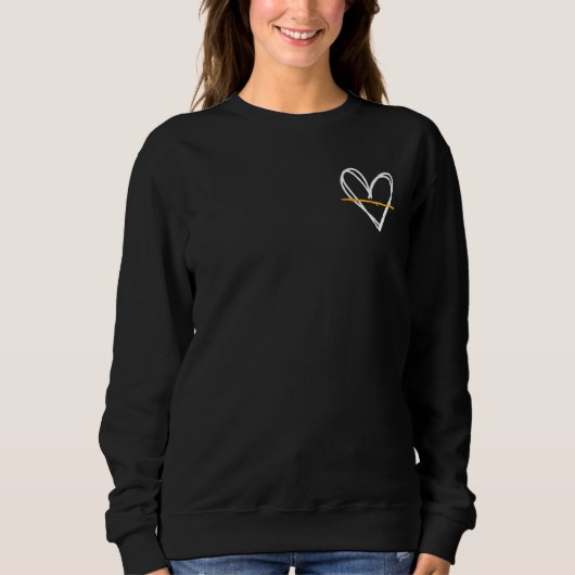 Sweatshirt 911 Dispatcher Heart Thin Gold Line Police Dispat (Devant)