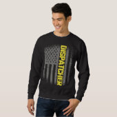 Sweatshirt 911 Dispatcher Thin Gold Line US Flag Emergency Di (Devant entier)
