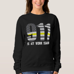 Sweatshirt 911 Est Mon Numéro De Travail Us Drapeau Patriotiq