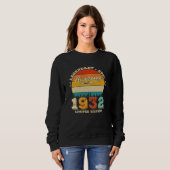 Sweatshirt 93 Ans 1932 Awesome depuis 93e anniversaire Cadeau (Devant entier)