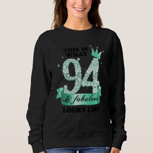 Sweatshirt 94 & Fabulous I Turquoise White Party Group Photo  (Devant)