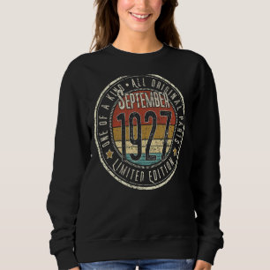 Sweatshirt 95 Ans Septembre 1927 Né En 1927 95e Naissance