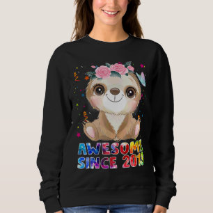 Sweatshirt 9 Ans Sloth Awesome depuis 2013 9e anniversaire