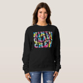 Sweatshirt 9th Ninth Grade Crew Teacher Back To School Retro  (Devant entier)