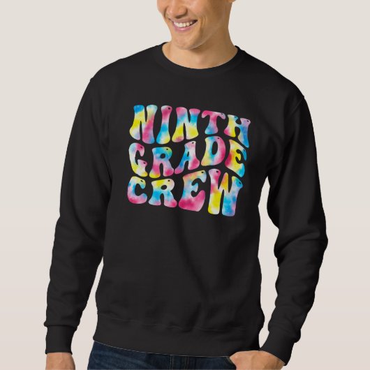 Sweatshirt 9th Ninth Grade Crew Teacher Back To School Retro  (Devant)