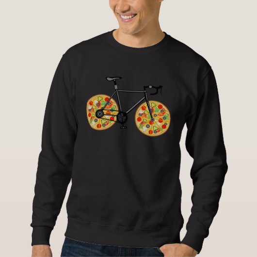 Sweatshirt A bicycle with pizza shaped wheels  Bicycle pizza (Devant)