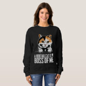 Sweatshirt A bobtail cat is the boss of me (Devant entier)