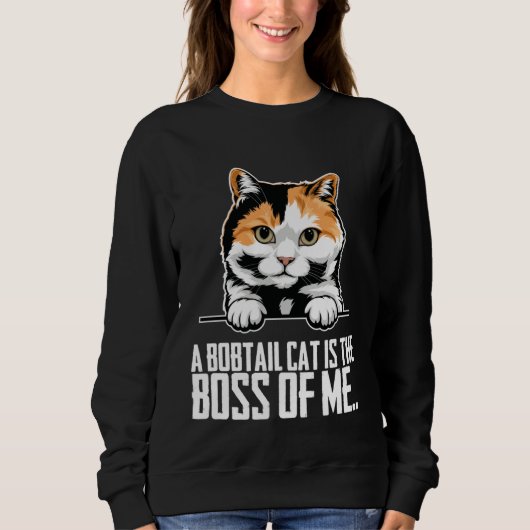 Sweatshirt A bobtail cat is the boss of me (Devant)