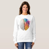 Sweatshirt A brain divided between logical and creative sides (Devant entier)