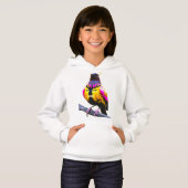 Sweatshirt à capuche pour fille avec design numéri (Devant entier)