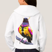 Sweatshirt à capuche pour fille avec design numéri (Dos)