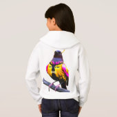 Sweatshirt à capuche pour fille avec design numéri (Dos entier)