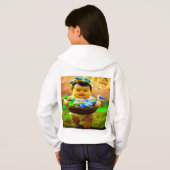 Sweatshirt à capuche pour fille avec design numéri (Dos entier)