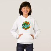 Sweatshirt à capuche pour fille avec design numéri (Devant entier)
