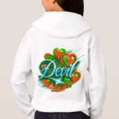 Sweatshirt à capuche pour fille avec design numéri (Dos)