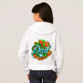 Sweatshirt à capuche pour fille avec design numéri (Dos entier)
