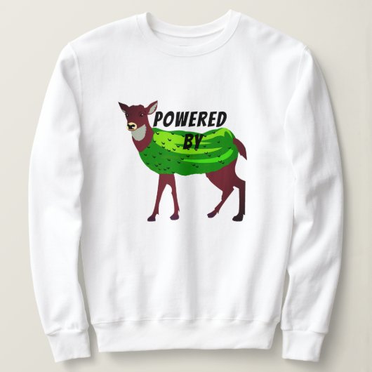 Sweatshirt à capuche Powered by Dil Doe - Humour A (Design devant)