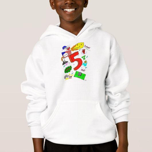 Sweatshirt à capuchon de cinq enfants (Devant)