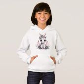 Sweatshirt à capuchon de dragon pour enfants (Devant entier)