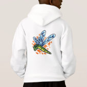 Sweatshirt à capuchon de libellule de tatouage (Dos)