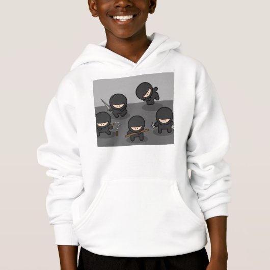Sweatshirt à capuchon de Ninja (jeunesse) (Devant)