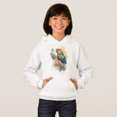 Sweatshirt à capuchon de perroquet pour enfants (Devant entier)