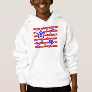 Sweatshirt à capuchon patriotique d'étoiles et