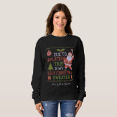 Sweatshirt A cause de l'inflation, voici mon affreux pull de (Devant entier)