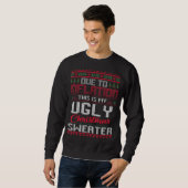 Sweatshirt A cause de l'inflation, voici mon affreux pull de (Devant entier)