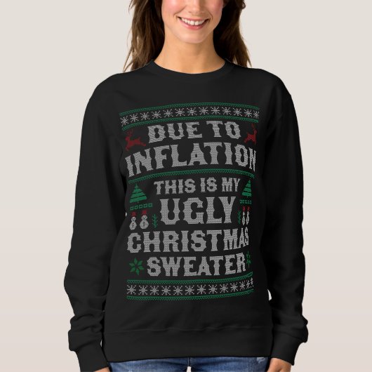 Sweatshirt A cause de l'inflation, voici mon affreux pull pou (Devant)
