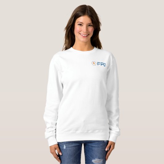 Sweatshirt à col blanc féminin de la FPD (Devant entier)