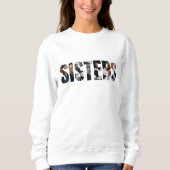 Sweatshirt à collage de photos de sœurs (Devant)