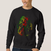 Sweatshirt A cool lion in Rasta colors (Devant)