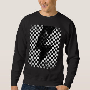 Sweatshirt à damiers Éclair Tonnerre Tableau de bord