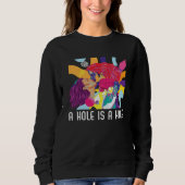 Sweatshirt A Hole Is A Hole Bisexual Rainbow Pride Bisexualit (Devant)