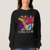Sweatshirt A Hole Is A Hole Bisexual Rainbow Pride Bisexualit (Devant)